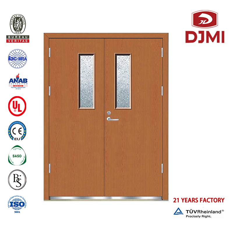 新しい設定木材ドアフラット認定商業工場価格の火災ドア中国工場チークウッドデザイン