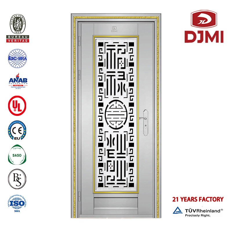 ハンドルロックステンレス鋼中国工場セキュリティ（BD）グリルステンレス鋼メインデザインダブルドア高SS中国ハウスデザイン商業二重外装ドアは、最高級ステンレススチール入場ドアを設計